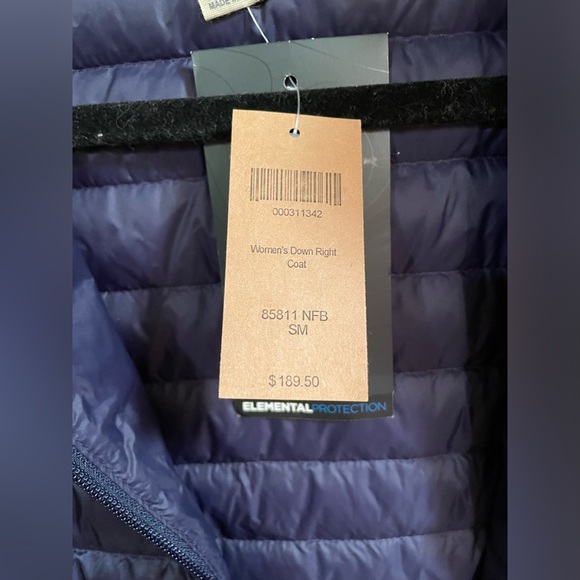 NWT Duluth Trading Co. women’s Down Right Coat, size small, NAVY - Picture 7 of 11